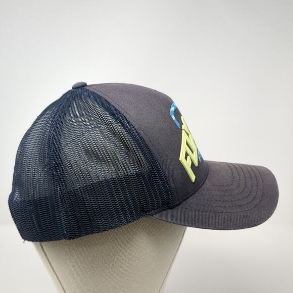 Fox Snapback Trucker Hat Blue One Size Adjustable Mesh Back Outdoor Printed - Picture 5 of 9